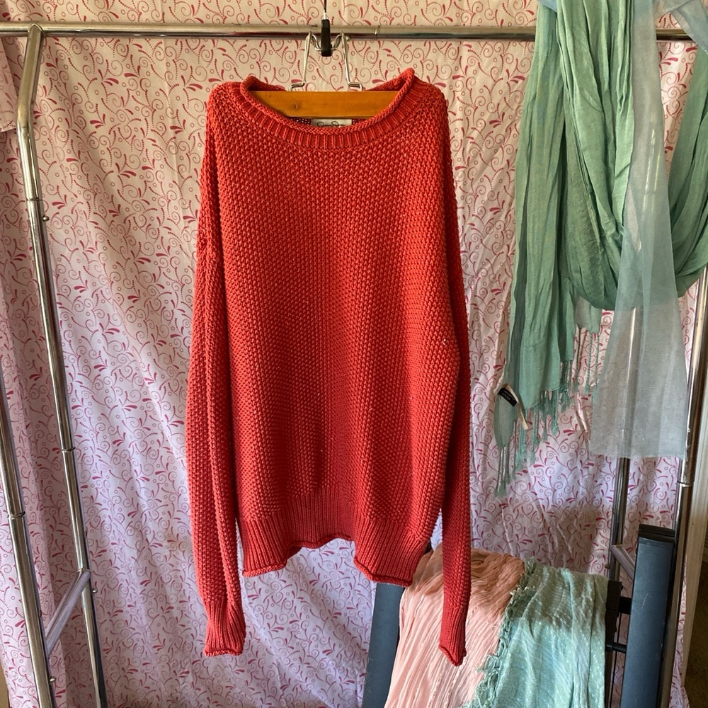 Cozy Red Knit Sweater